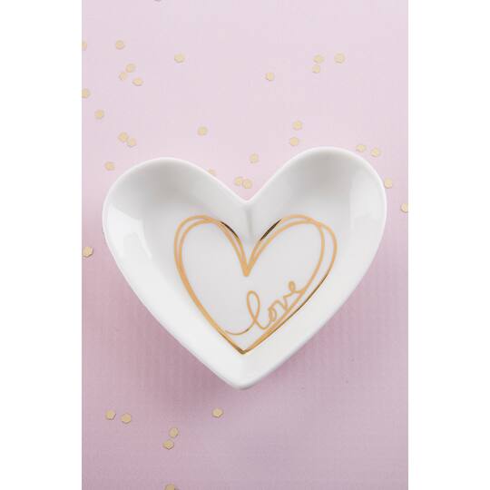 Kate Aspen® Heart Shaped Trinket Dish Favor, 6ct.